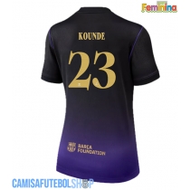 Camisa de time de futebol Barcelona Jules Kounde #23 Replicas 2º Equipamento Feminina 2026-27 Manga Curta